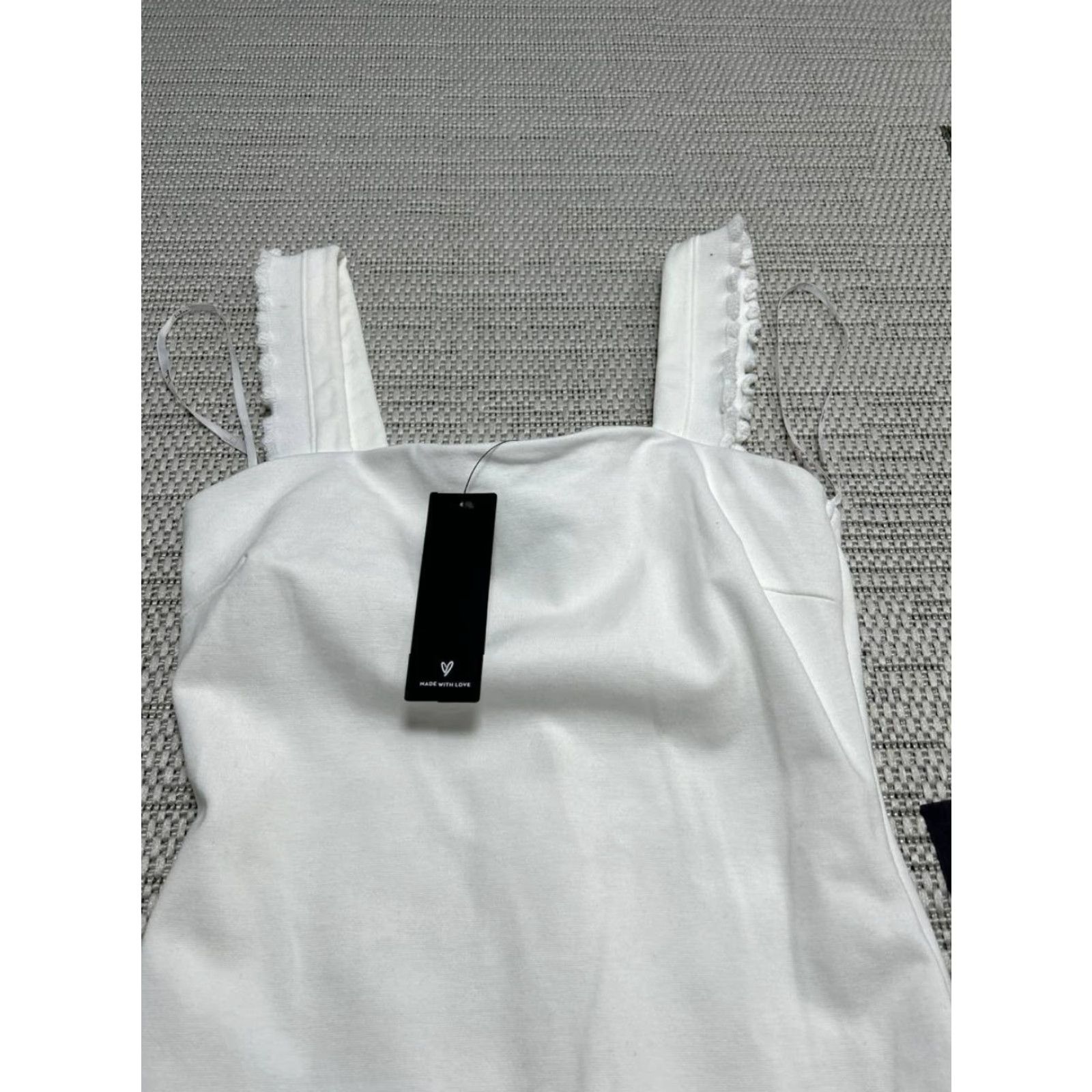 Lulus Lulus Bodycon Midi Dress Womens XS White Stretch Knit Square Neck Shirt? Size XS / US 0-2 / IT 36-38 - 3 Thumbnail