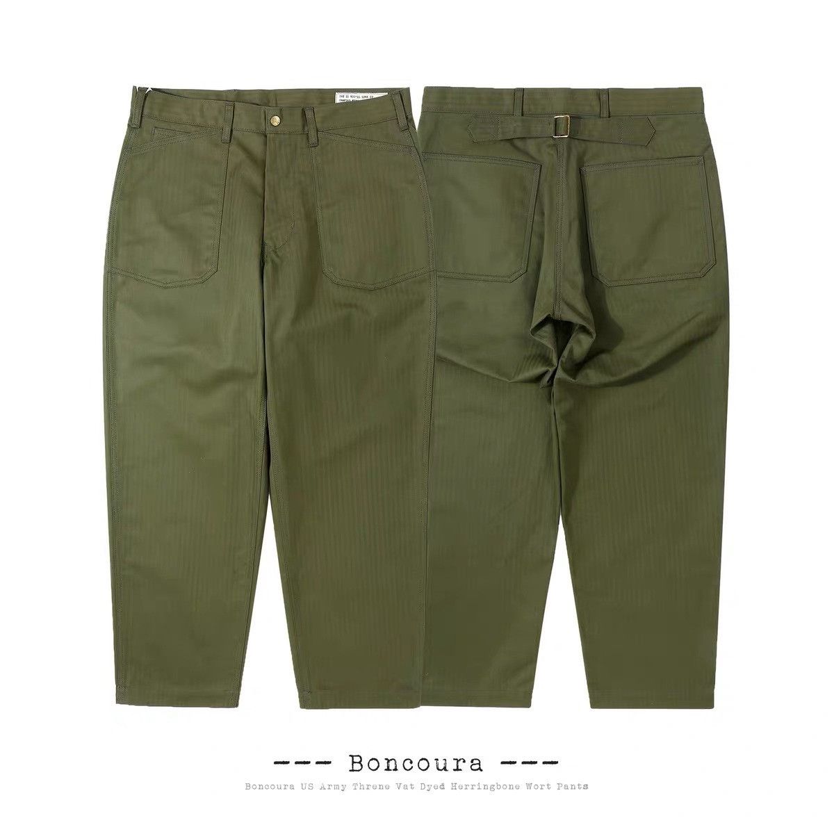 BONCOURA BONCOURA US ARMY HBT WORK PANTS Size US 31 - 1 Thumbnail