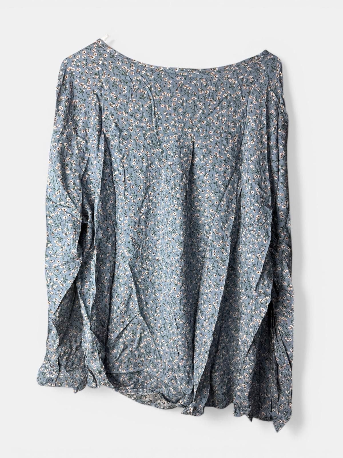 Other Suzanne Betro 3X Ditsy Floral Boho Blouse Long Size 3XL / US 20-22 - 3 Thumbnail