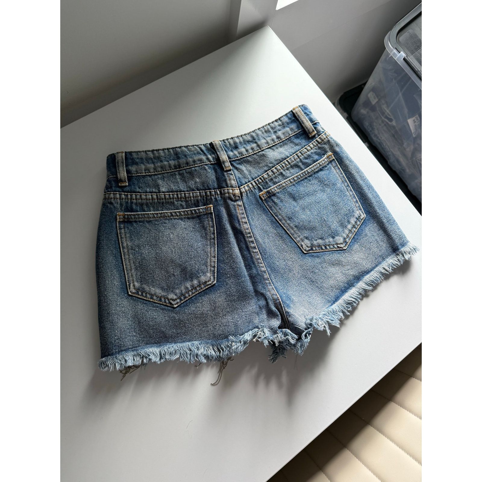 Free People $80 New POL Boho Embellished Jean shorts - Small Size 27" / US 4 / IT 40 - 8 Thumbnail