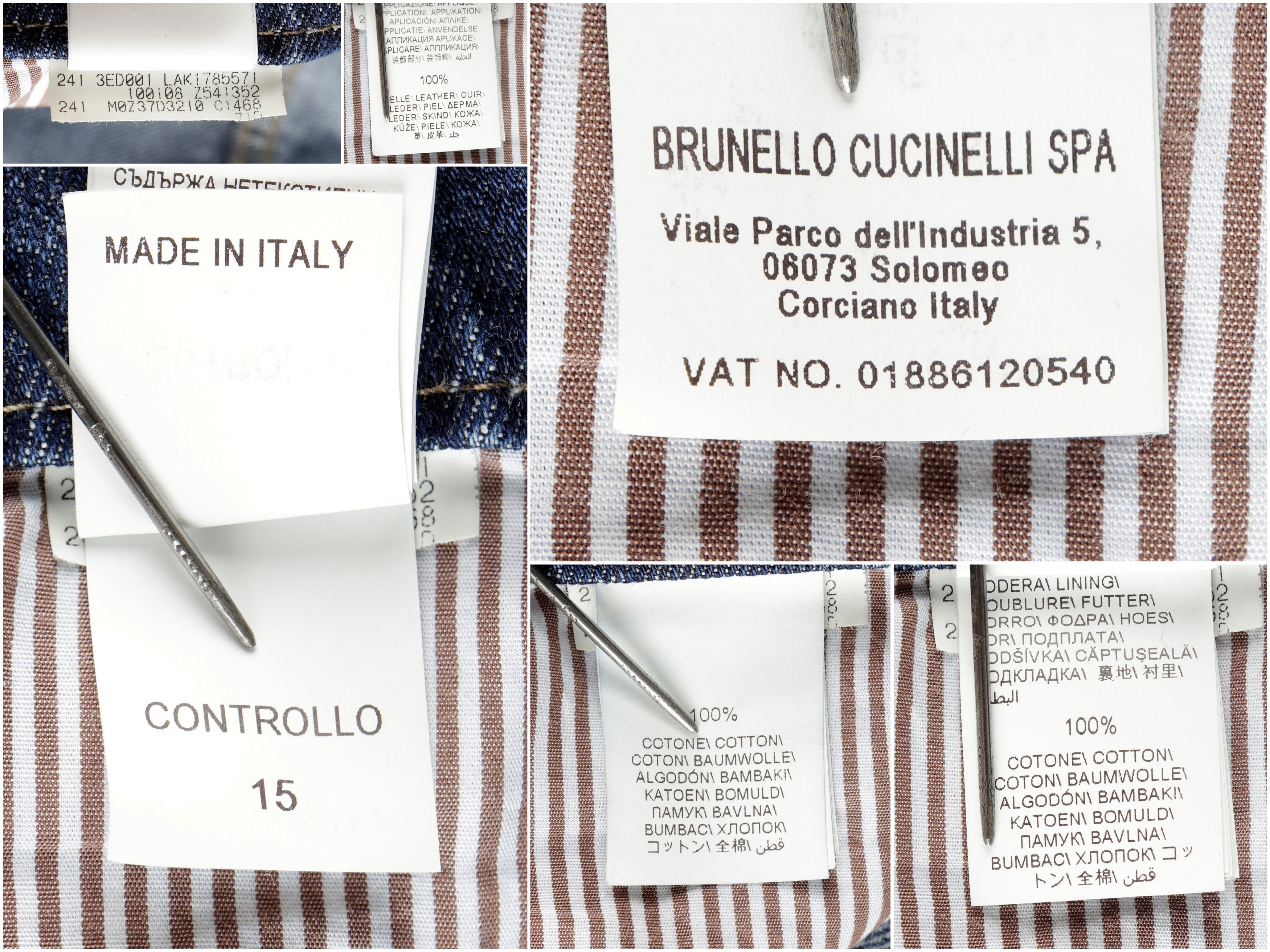Brunello Cucinelli BRUNELLO CUCINELLI Size IT48 Navy Blue Denim Cotton Jeans Size US 32 / EU 48 - 3 Thumbnail