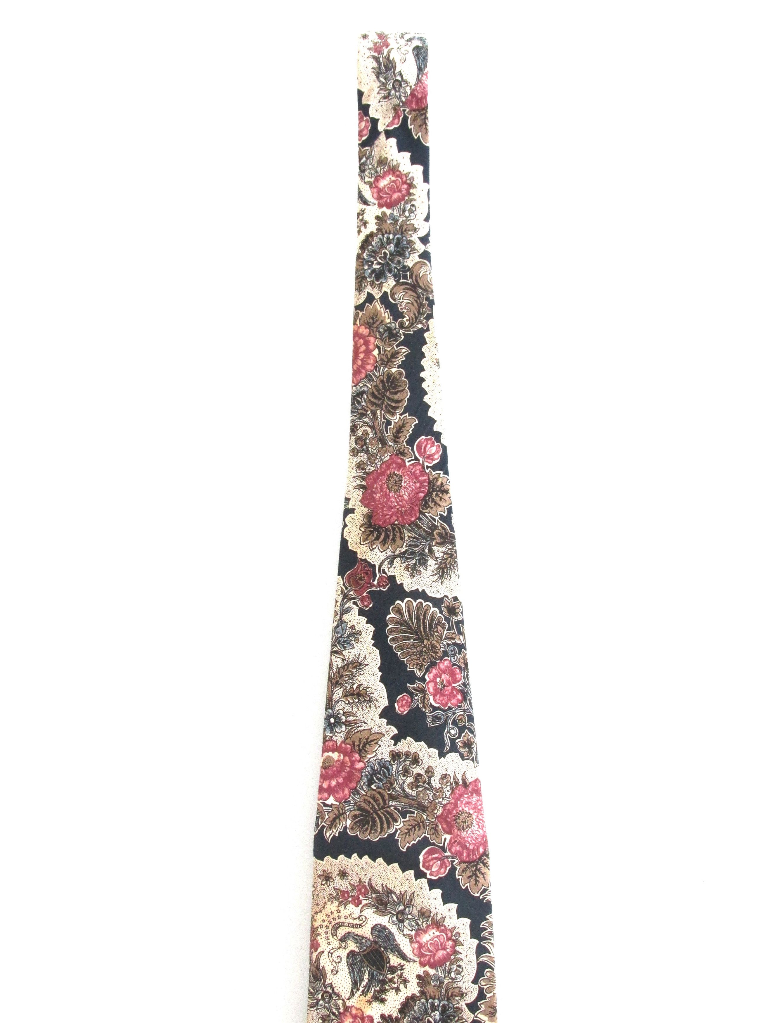 Lands' End Lands' End Men's Cotton Floral Tie Size ONE SIZE - 3 Thumbnail