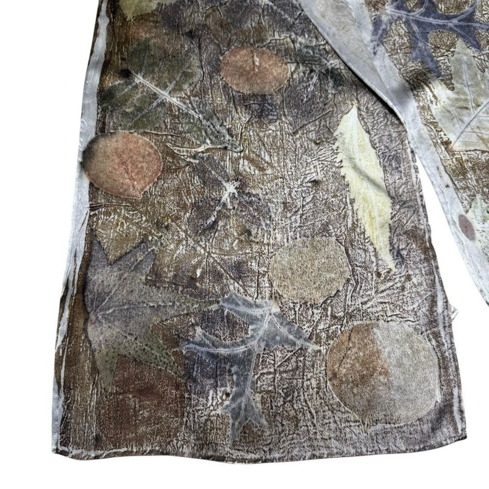 Other New 100% Silk Hand Dyed Leaves Ecoprint Rectangle Scarf 11' Size ONE SIZE - 9 Thumbnail