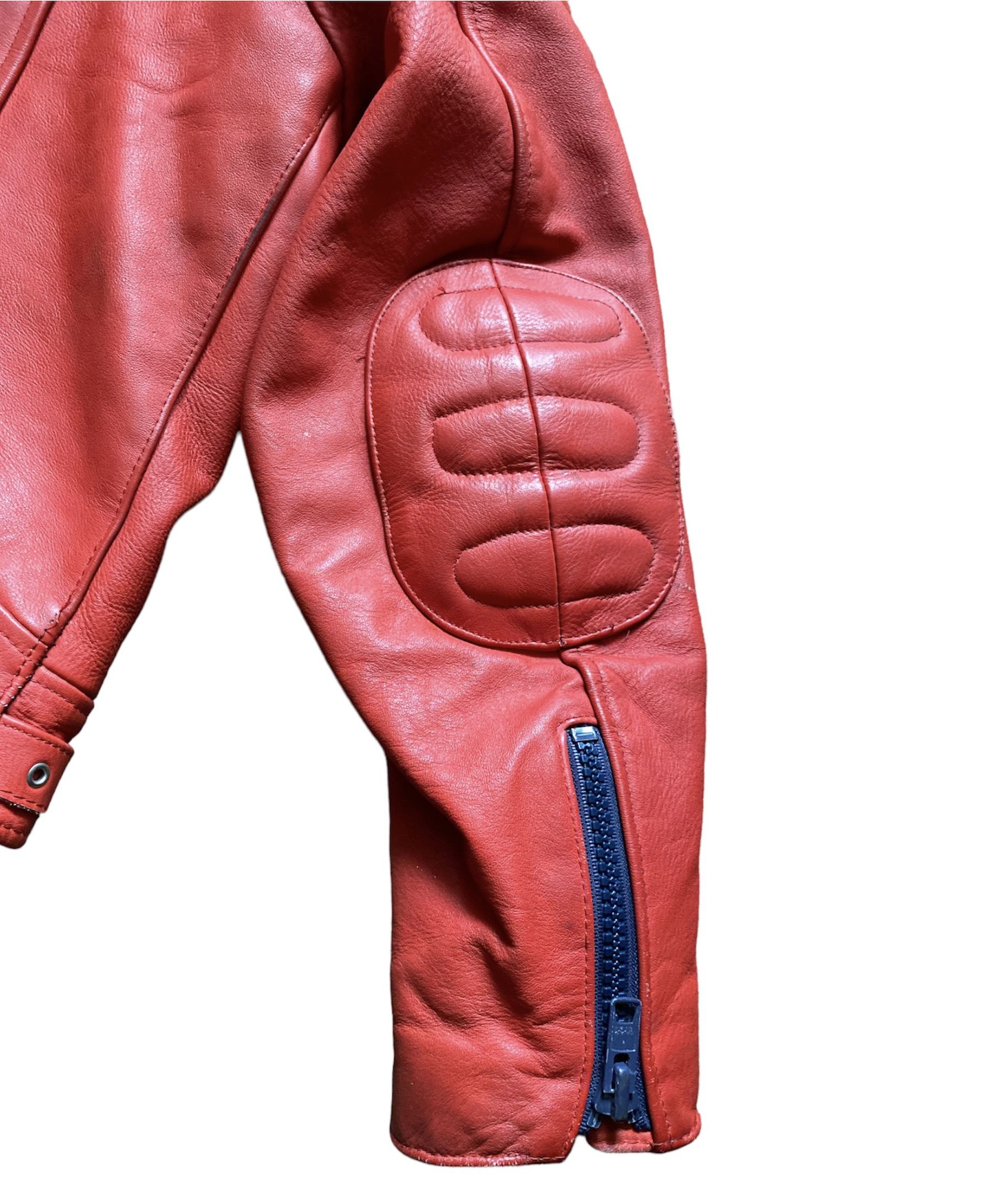 Vintage Rare UK Vintage 80s Wolf Leathers Biker Jacket Cafe Racer Size US XL / EU 56 / 4 - 4 Thumbnail