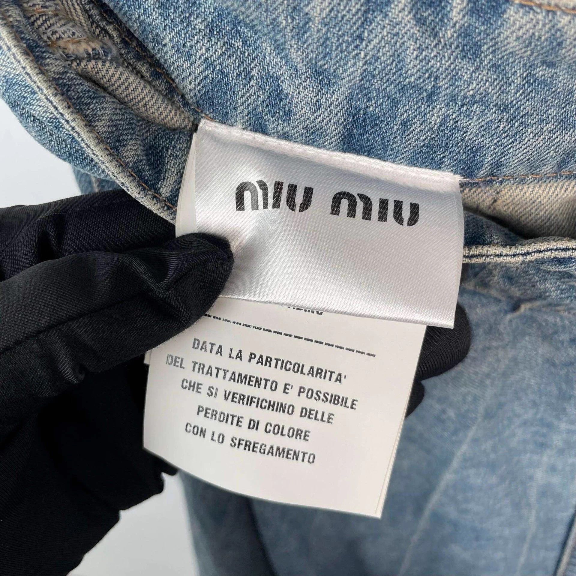 Miu Miu Miu Miu Bloom Denim Skirt Blue 40 Size 28" / US 6 / IT 42 - 6 Thumbnail