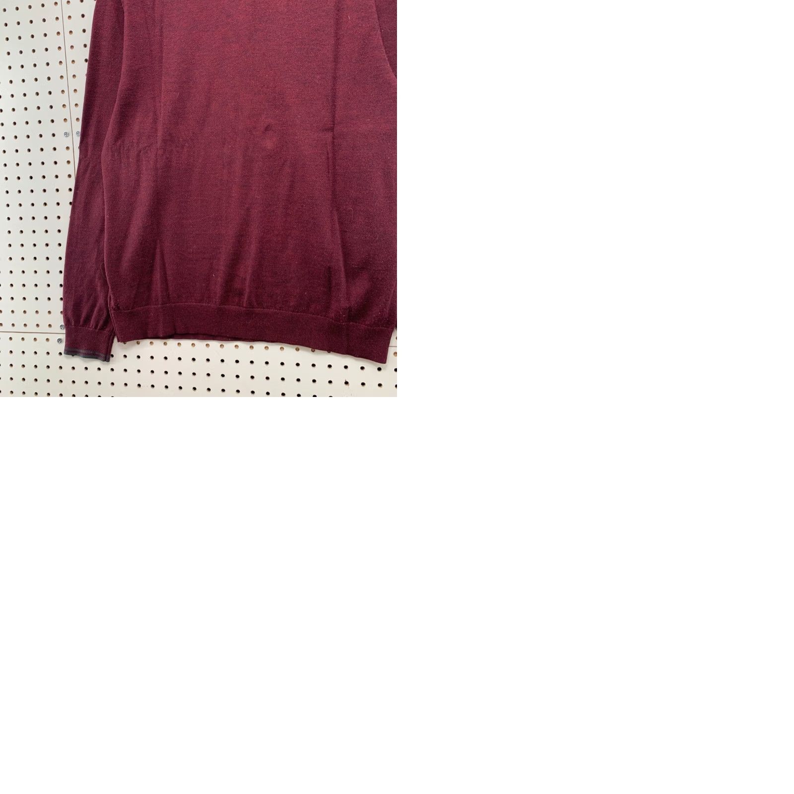 Calvin Klein Calvin Klein Merino Wool Sweater Mens Large Burgundy European Yarn Business Shirt Pullover Regular Knit Logo Winter Fall Men Size US L / EU 52-54 / 3 - 10 Thumbnail