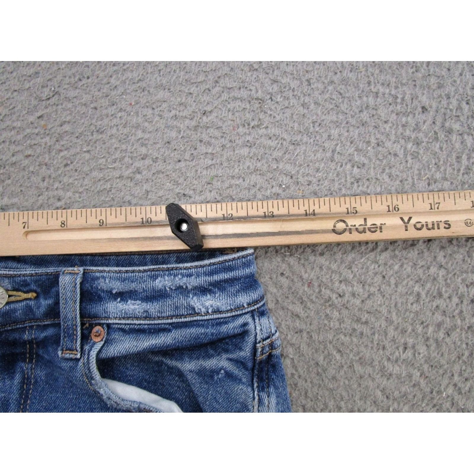 American Eagle Outfitters American Eagle Stretch Blue Denim Mom Jeans High Rise Womens Size 0 Long - Vintage - Size 25" / US 0 / IT 36 - 7 Thumbnail