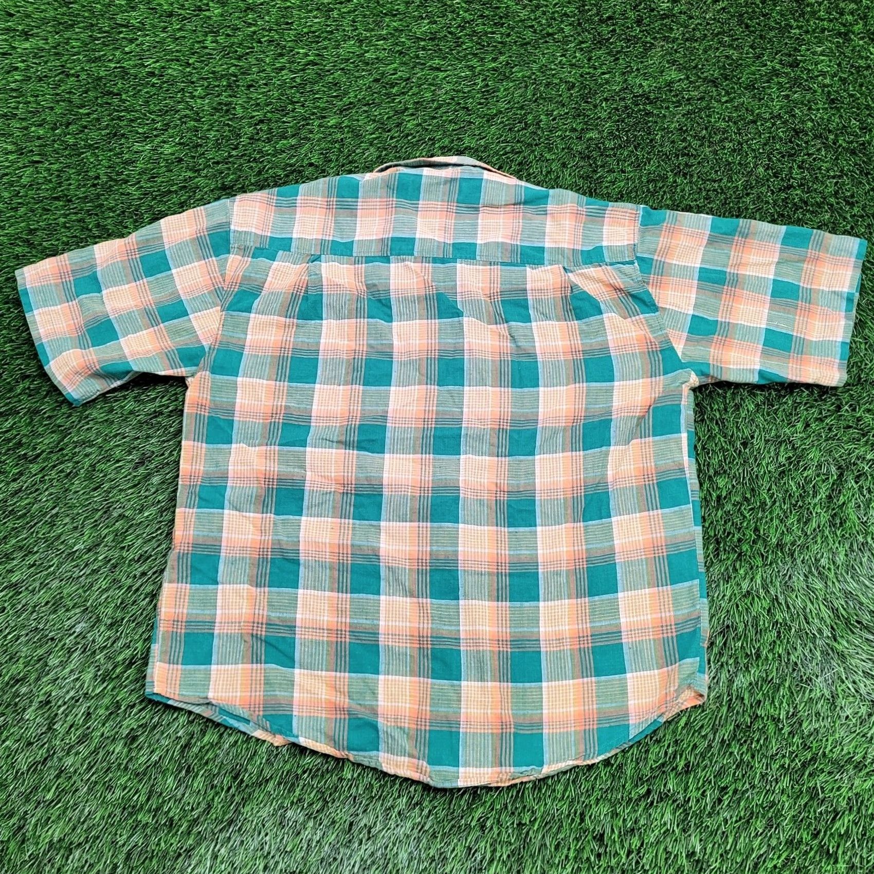 Vintage VINTAGE MOD Plaid Shirt John F Gee Button-Up Large 22x27 Green Check Mens 1990s Plaid Shirt Size US L / EU 52-54 / 3 - 2 Thumbnail