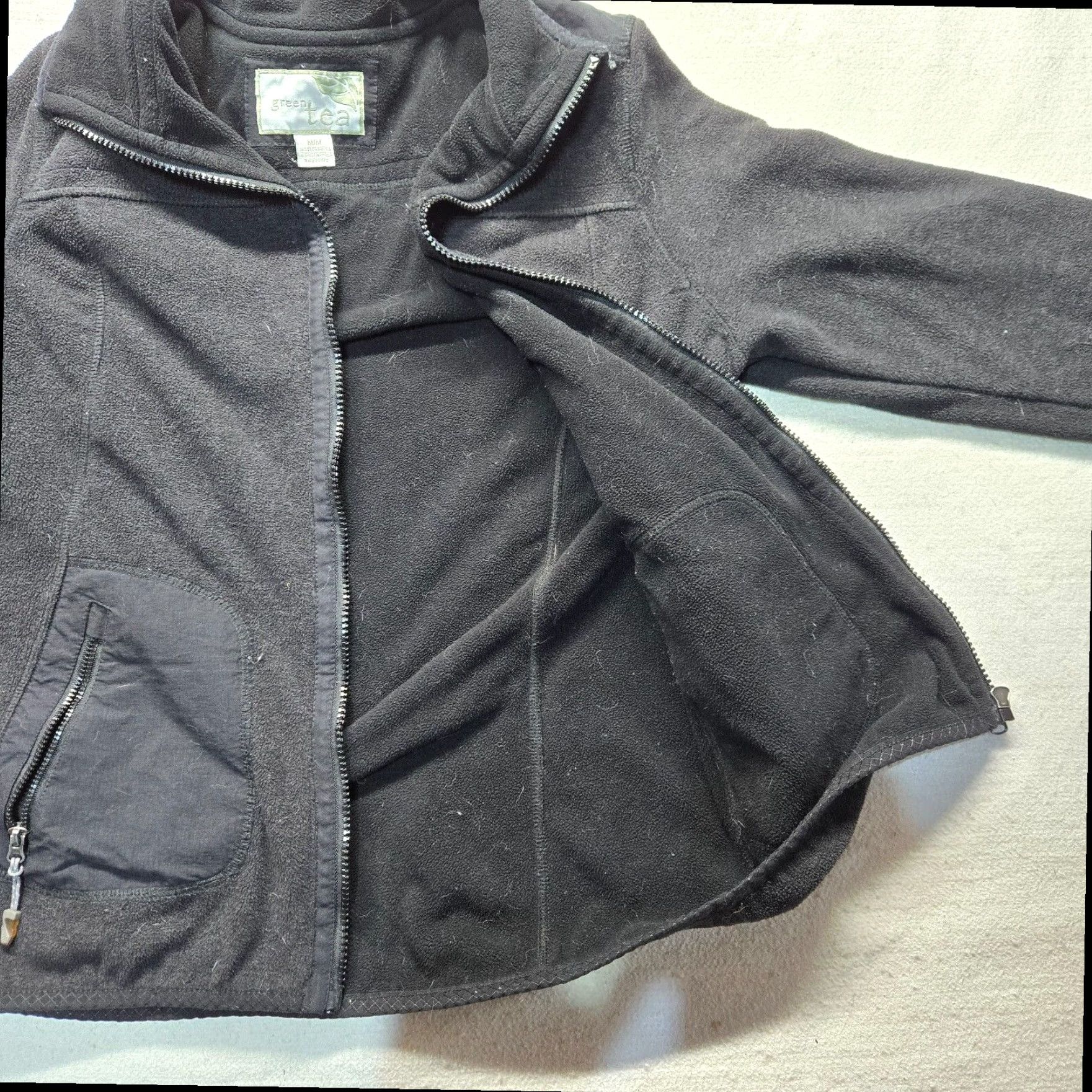 tentree Black Green Tea Women's Long Sleeve Full Zip Hooded Jacket Sweater Adult Medium Size M / US 6-8 / IT 42-44 - 4 Thumbnail