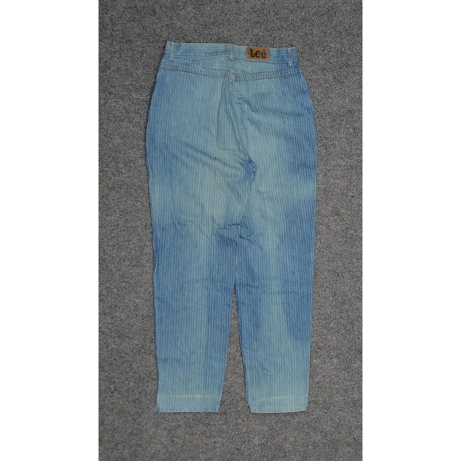 Lee Vintage 1970s Lee Riders Pinstripe Bareback High Rise Denim Size 30" / US 8 / IT 44 - 4 Thumbnail