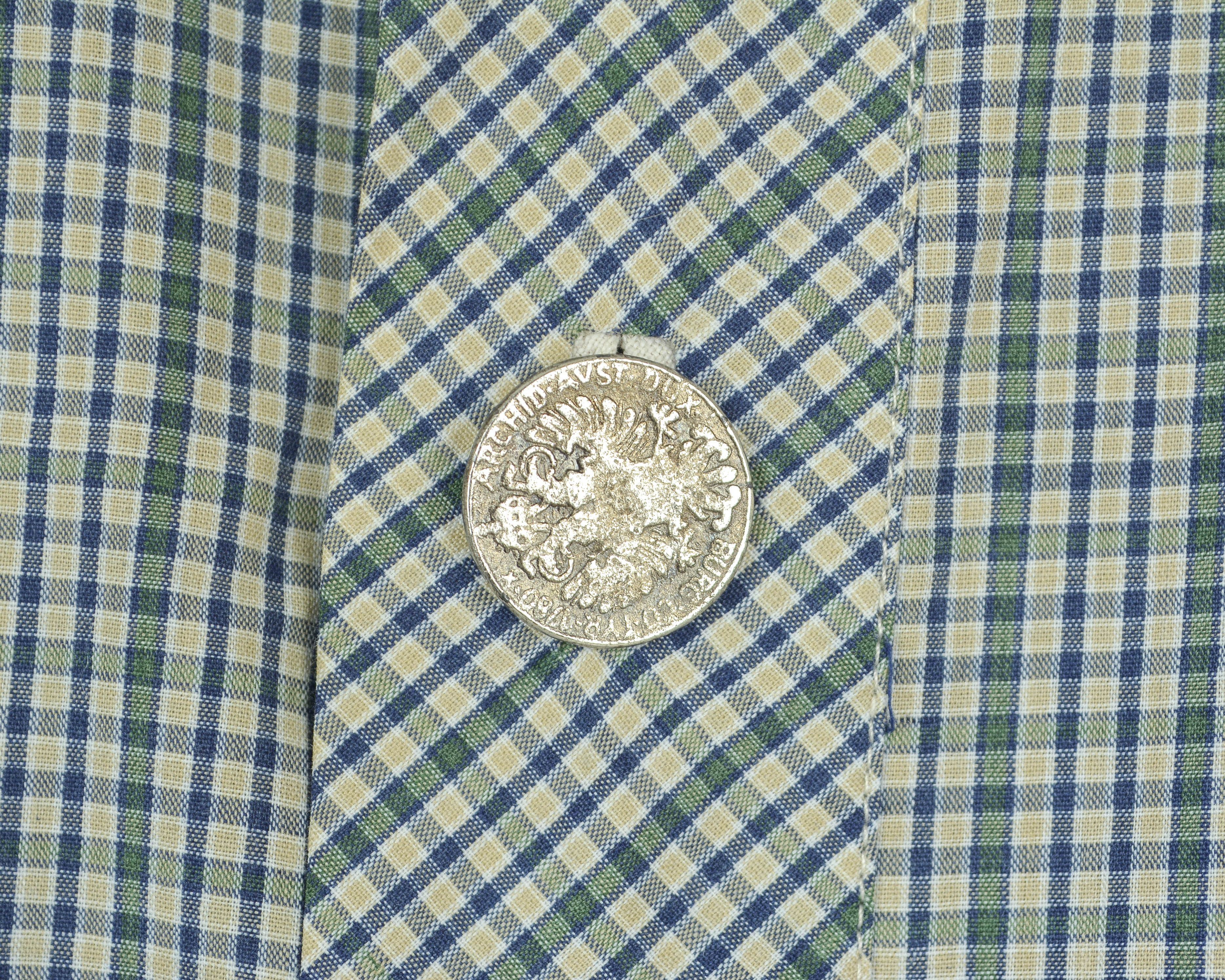 Vintage ALPHORN Trachten Size 43 Shirt Short Sleeved Plaid Check Size US L / EU 52-54 / 3 - 7 Thumbnail