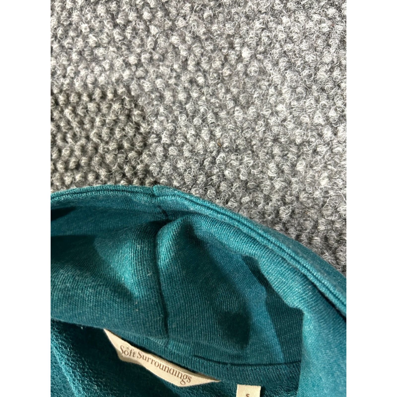 Soft Surroundings Soft Surroundings Blouse Shirt Womens Small Teal Long Sleeve Casual Knit Stretch Pullover Scoop Neck Regular Lightweight Classic Vintage: No Size S / US 4 / IT 40 - 4 Thumbnail