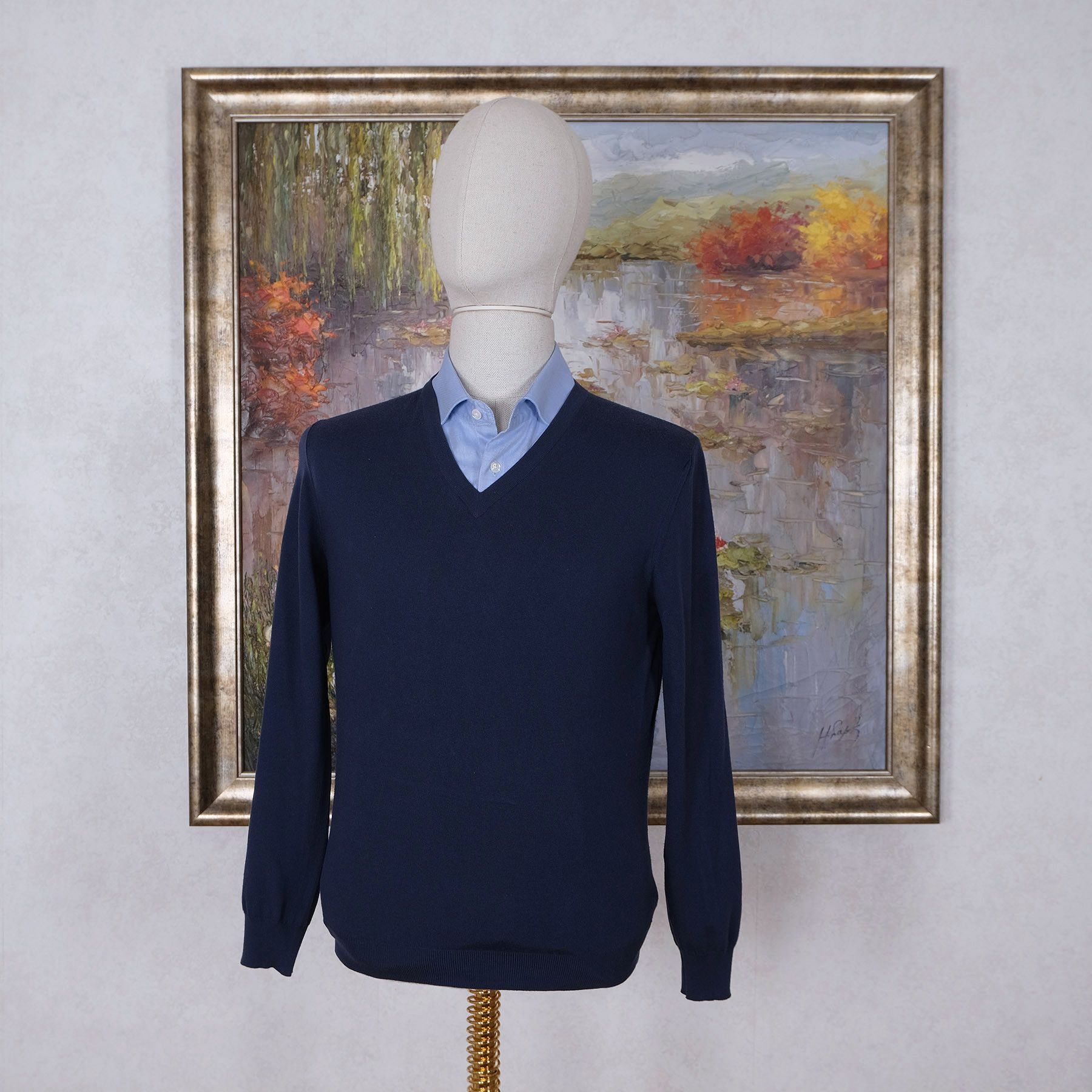 Other Svevo, Blue Minimalist sweater, Size S, Slim, RRP 420 e Size US S / EU 44-46 / 1 - 1 Thumbnail