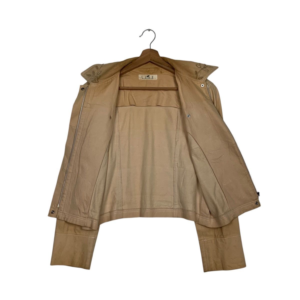 Vintage LEAF Classic Retro Crop Jacket #2675-C120 Size M / US 6-8 / IT 42-44 - 11 Thumbnail