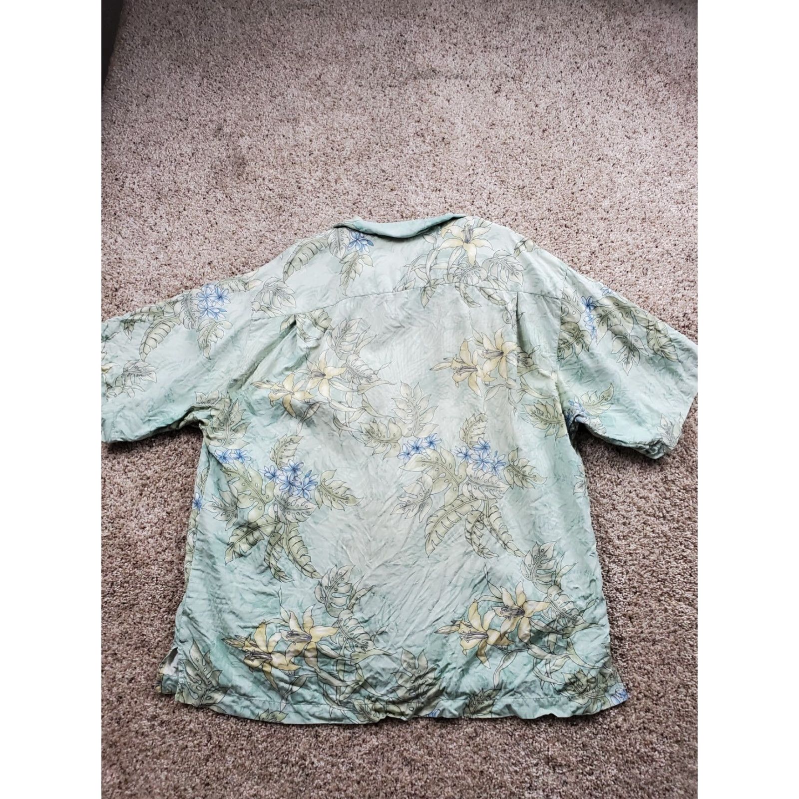 Tommy Bahama Tommy Bahama Shirt Adult XL Green Silk Floral Button-Up Hawaiian Mens Size US XL / EU 56 / 4 - 6 Thumbnail