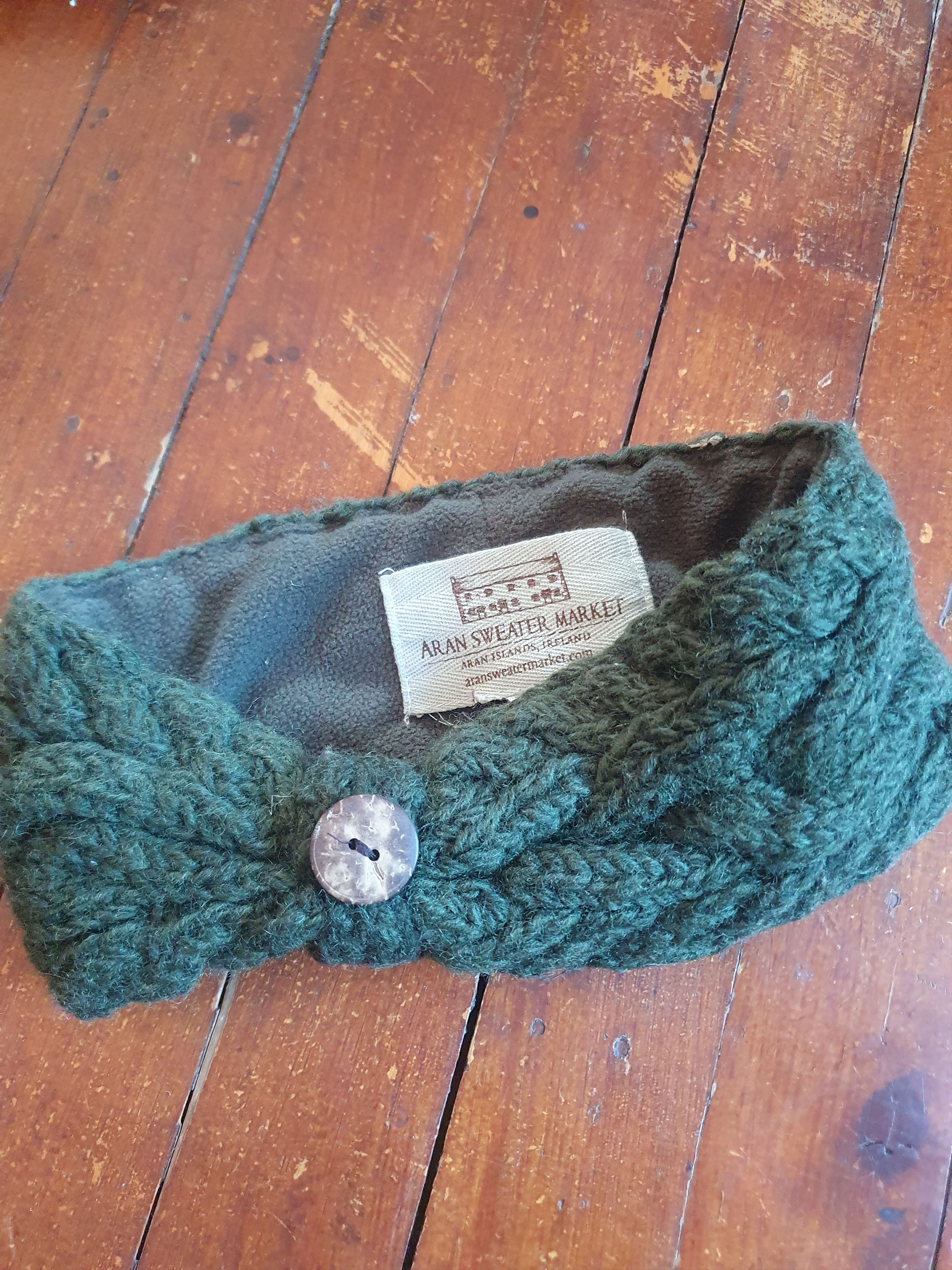 Aran Sweater Market Aran Sweater Market Fleece Lined Cable Headband with Button Size ONE SIZE - 10 Thumbnail