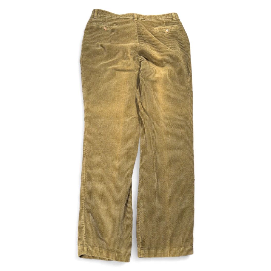 American Eagle Outfitters VINTAGE American Eagle Outfitters Pants Mens 35x33 Corduroy Pleated 90s Brown Wide Wale Chino Style 90s Mens Size US 35 - 2 Thumbnail