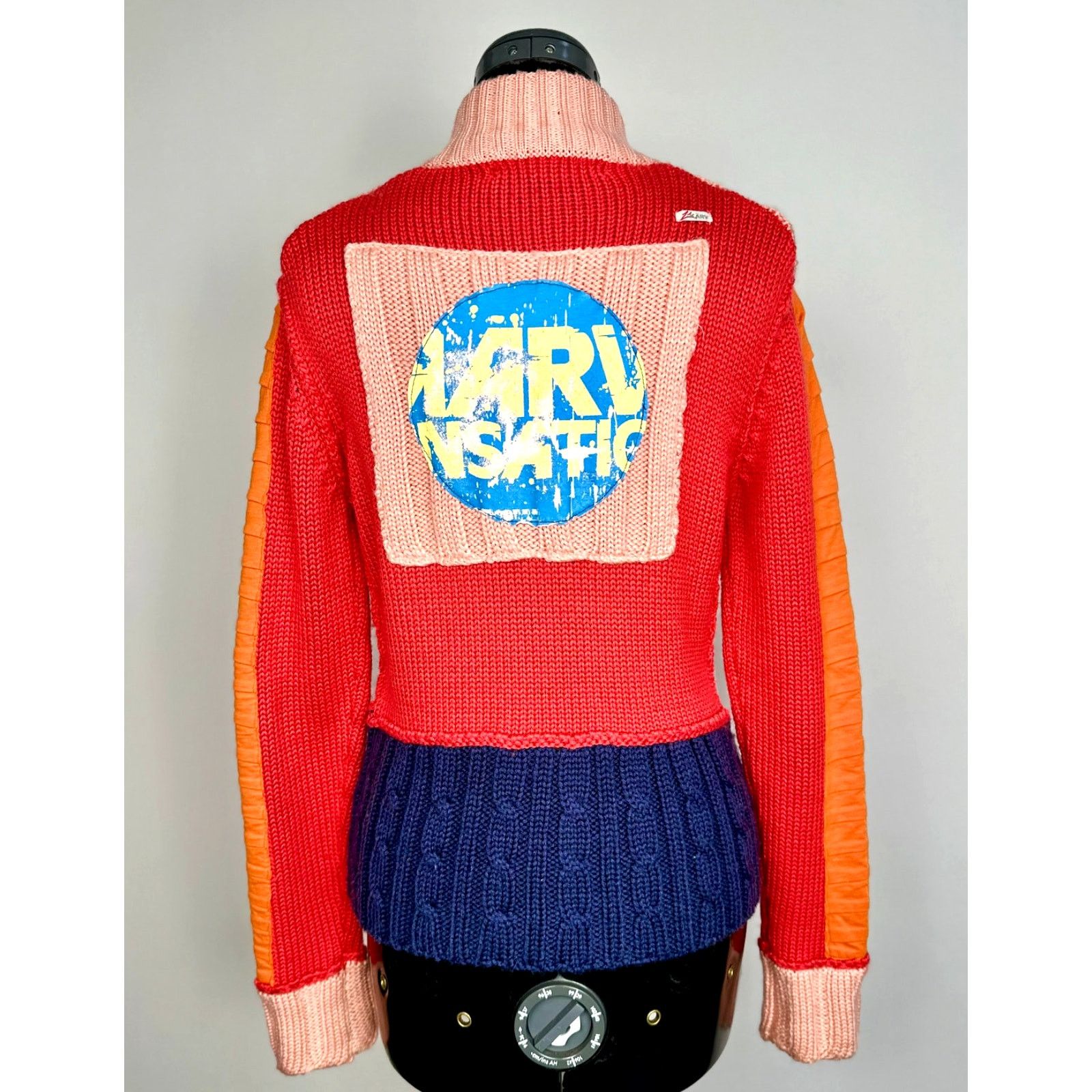 Annikki Karvinen Karv Colorblock Knit Zip Sweater Jacket – Size Large Size L / US 10 / IT 46 - 2 Thumbnail