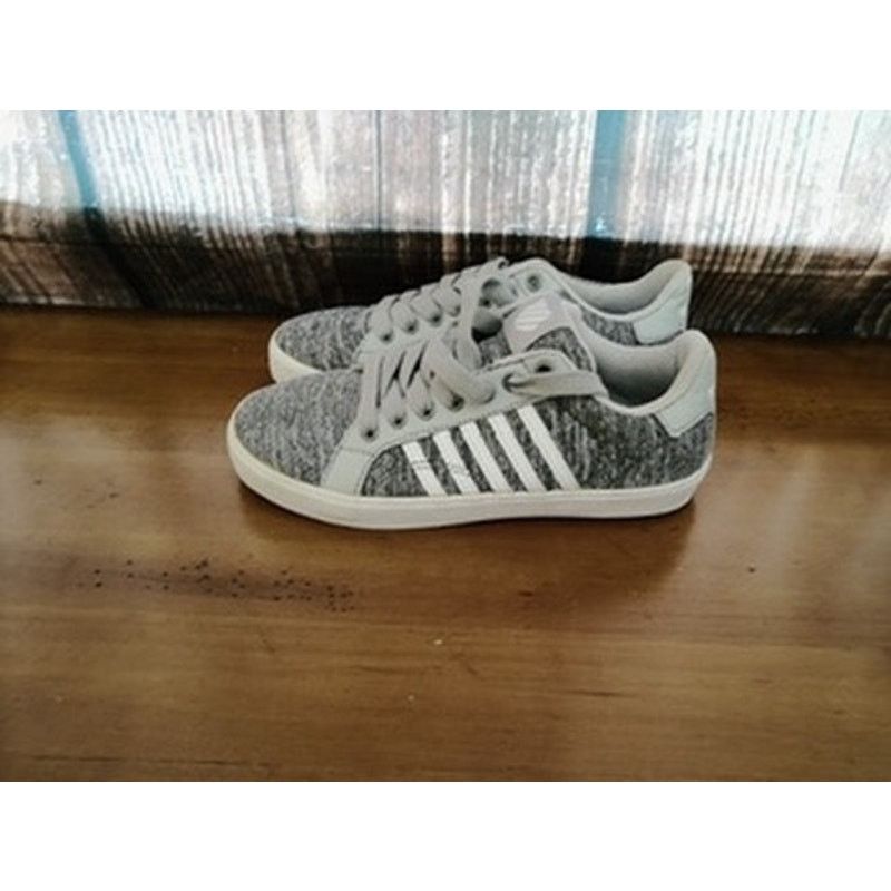 K-Swiss K-Swiss Court Tiebreak II Gray White Lace-Up Shoes size 3.5 Size US 9 / EU 42 - 3 Thumbnail