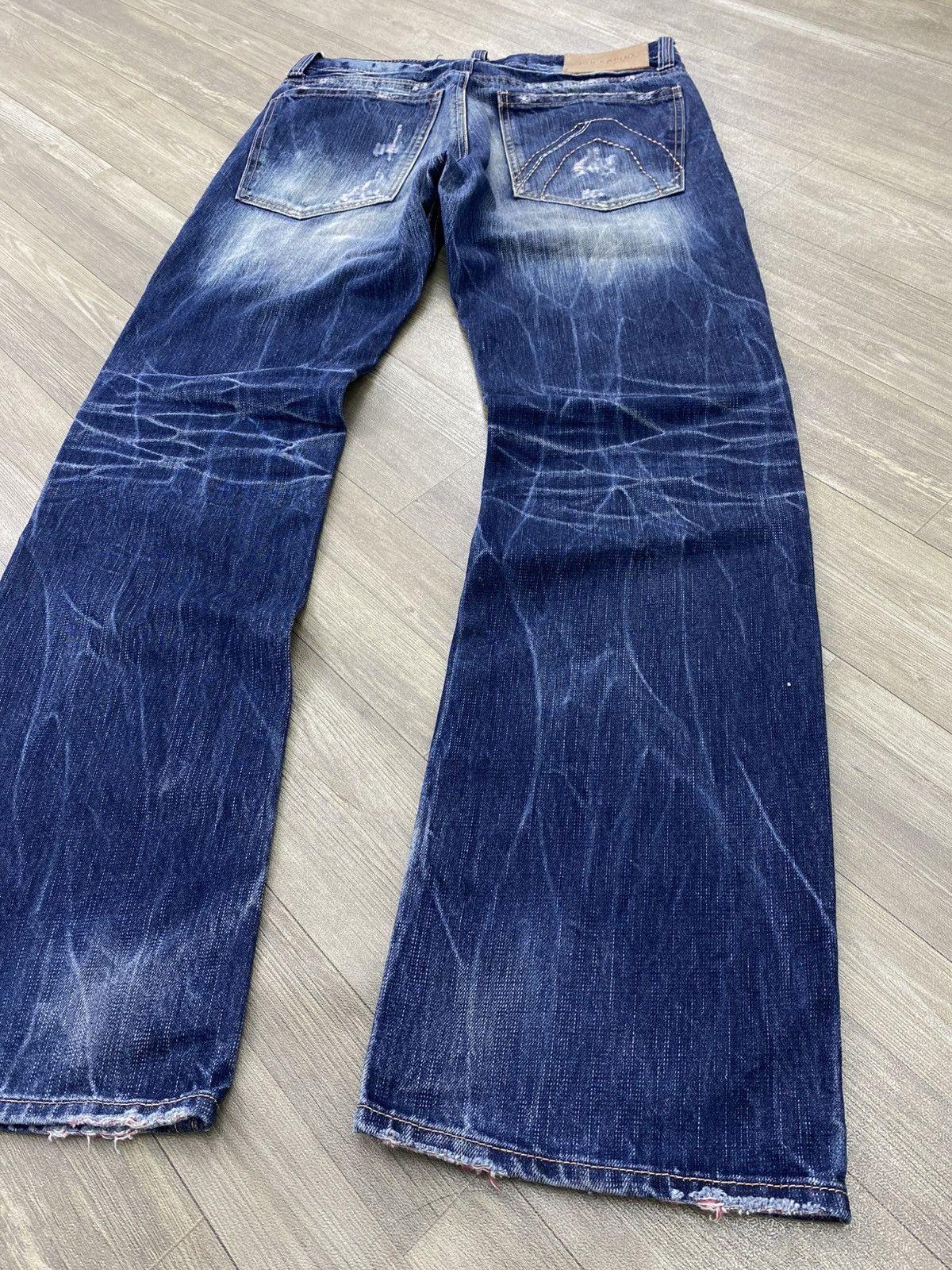 If Six Was Nine 2000s Buckaroo Distressed Faded Kmrii Lgb Punk Style Jeans Size US 34 / EU 50 - 17 Thumbnail