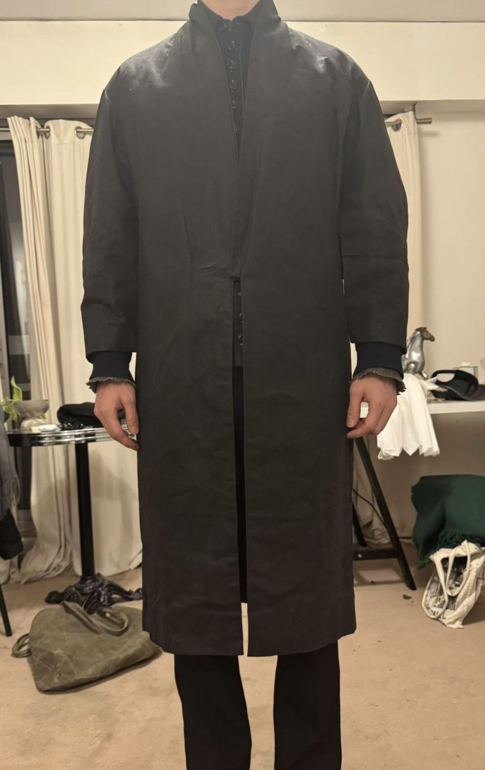 Toogood Toogood Dark Brown Waxed Cotton Roadsweeper Coat Size US M / EU 48-50 / 2 - 3 Thumbnail