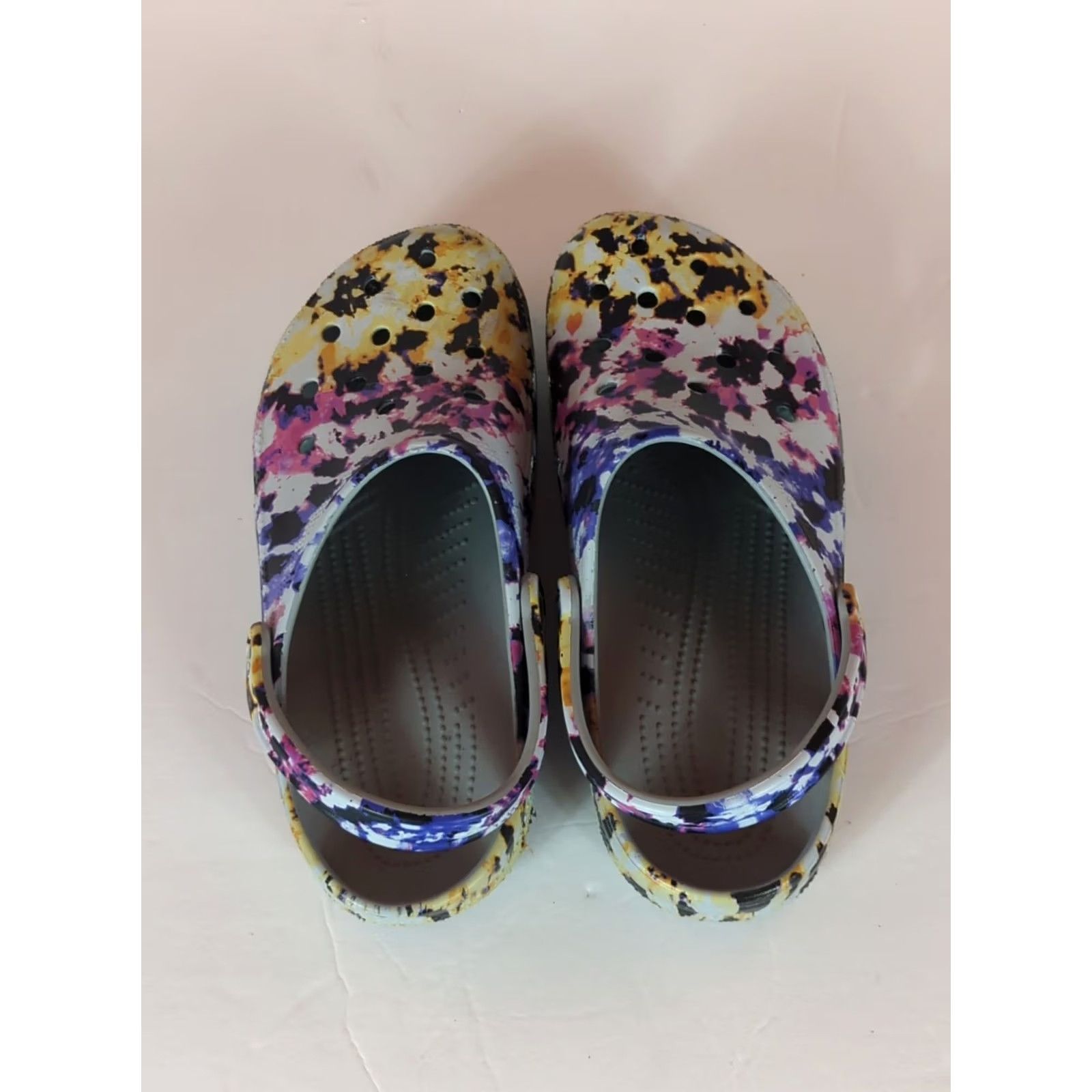 Crocs Crocs Classic Tie Dye Mania Clog Women M9 W11 Orange Slip On Casual Shoes Size ONE SIZE - 7 Thumbnail