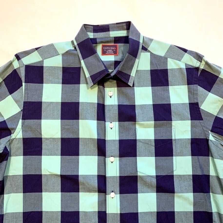 UNTUCKit UNTUCKit Shirt Mens Large Tall Bonarda Button Up Long Sleeve Plaid Cotton Casual Size US L / EU 52-54 / 3 - 4 Thumbnail