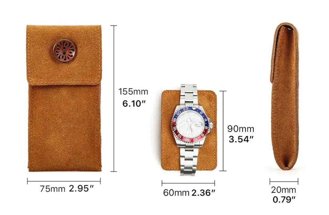 Leather Soft Leather Watch Case Size ONE SIZE - 4 Thumbnail