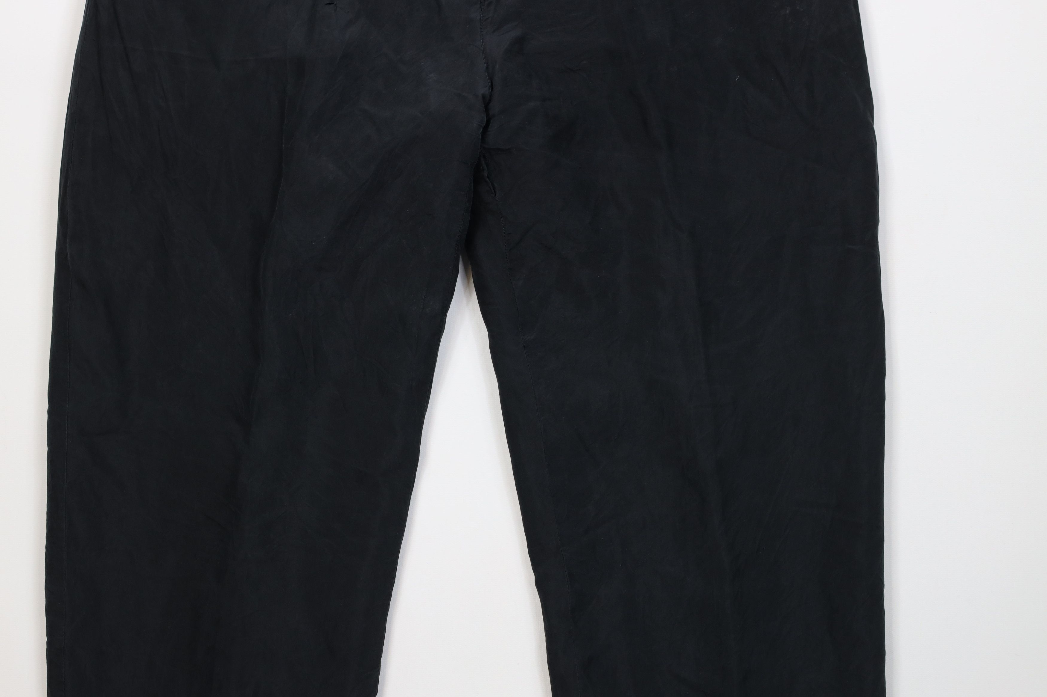 Vintage AS IS Vintage 90s Streetwear Lightweight Silk Pants Black Size 32" / US 10 / IT 46 - 4 Thumbnail
