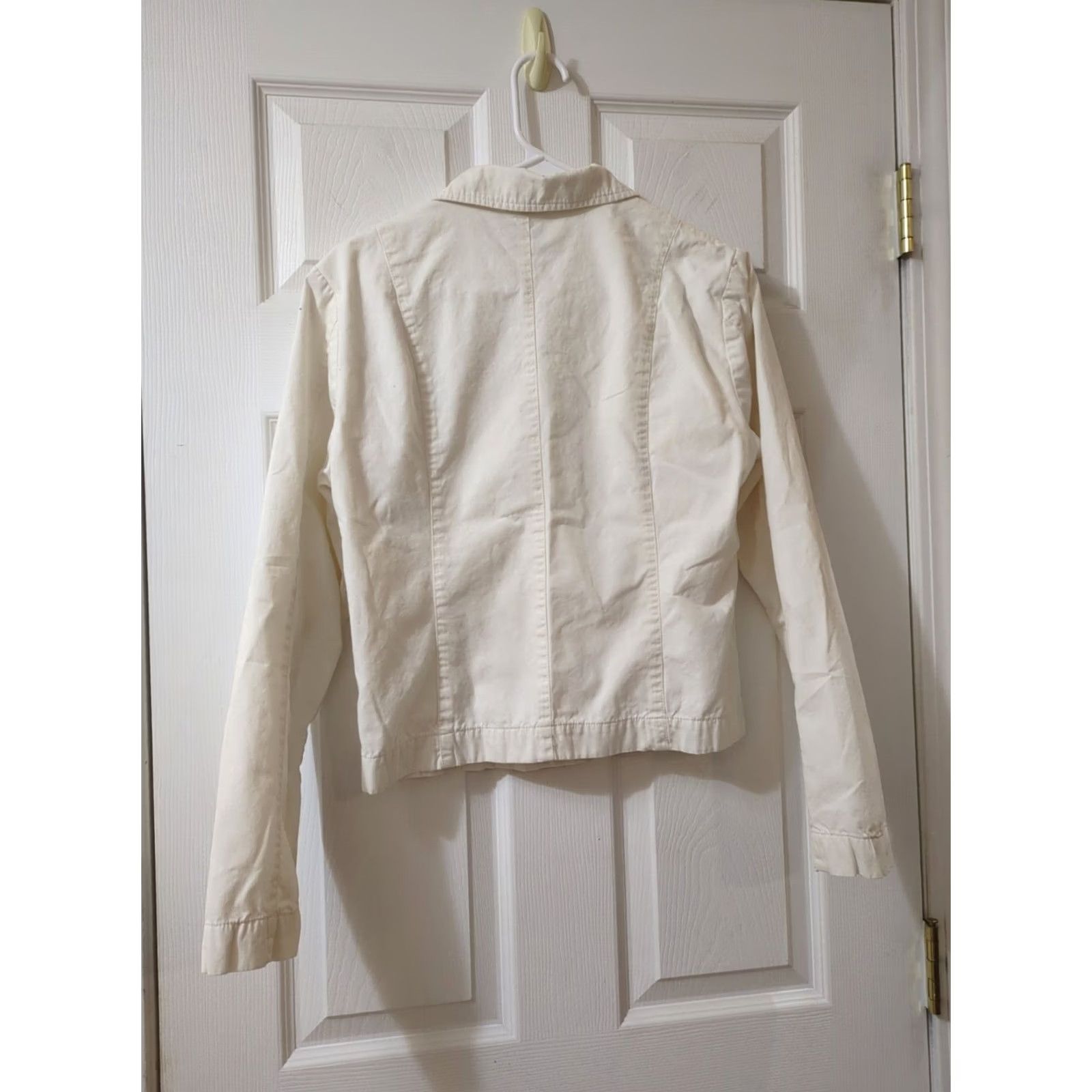 American Eagle Outfitters VINTAGE American Eagle Outfitters White Womens Jacket Zip 100% Cotton 2 Pocket M Size Medium Basic Jacket Womens Mens? Size M / US 6-8 / IT 42-44 - 4 Thumbnail