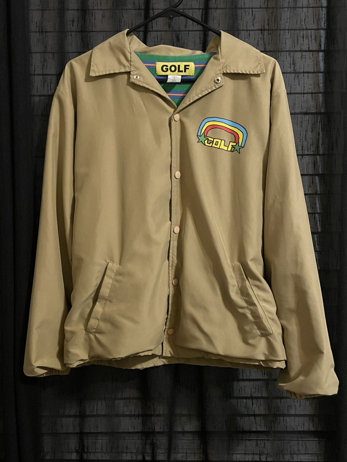 Golf Wang tan golf wang rainbow coach jacket Size US S / EU 44-46 / 1 - 1 Thumbnail