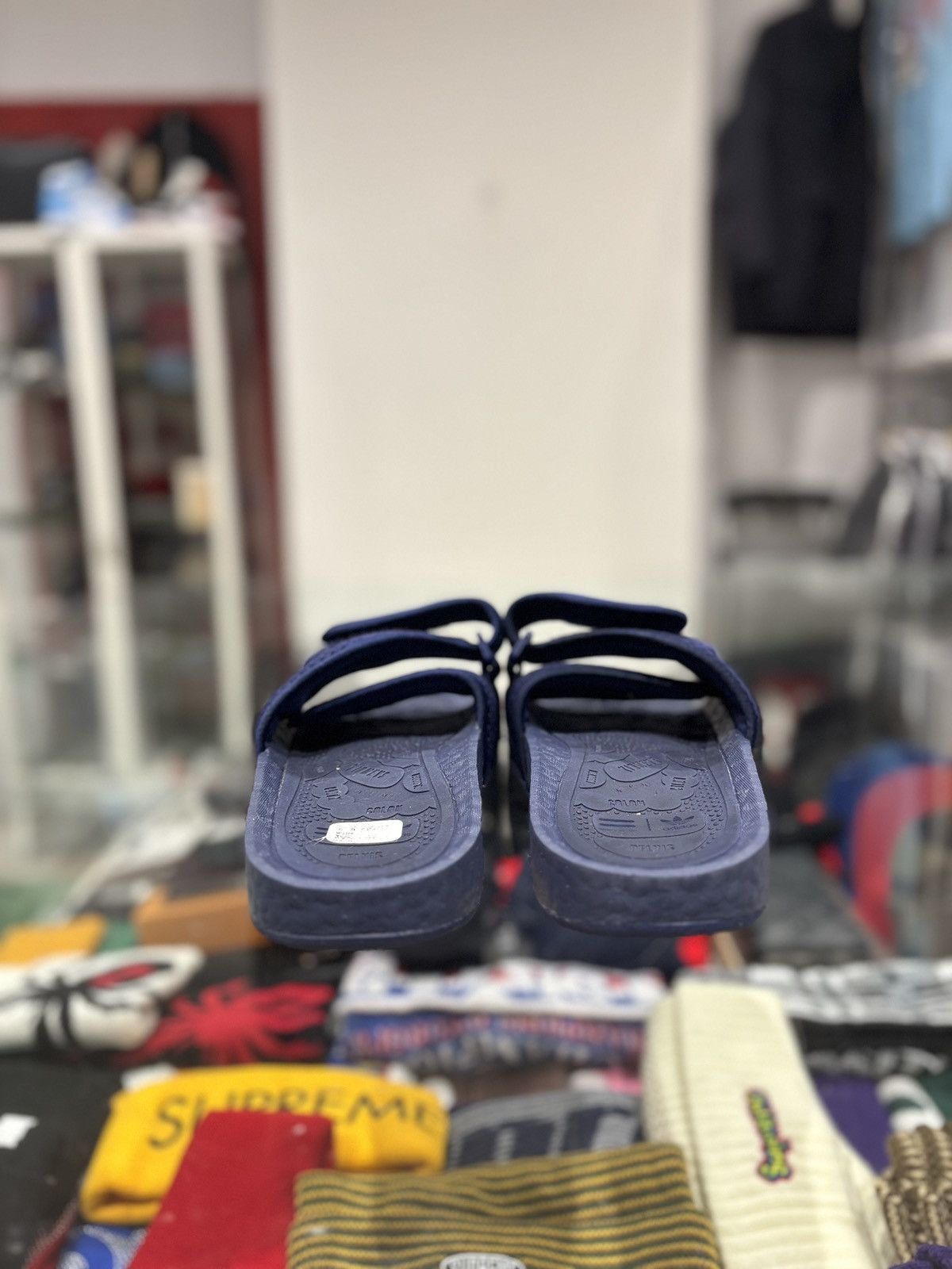 Adidas × Pharrell Pharrell x Adidas Boost Slides Night Sky Size: 9 Size US 9 / EU 42 - 5 Thumbnail