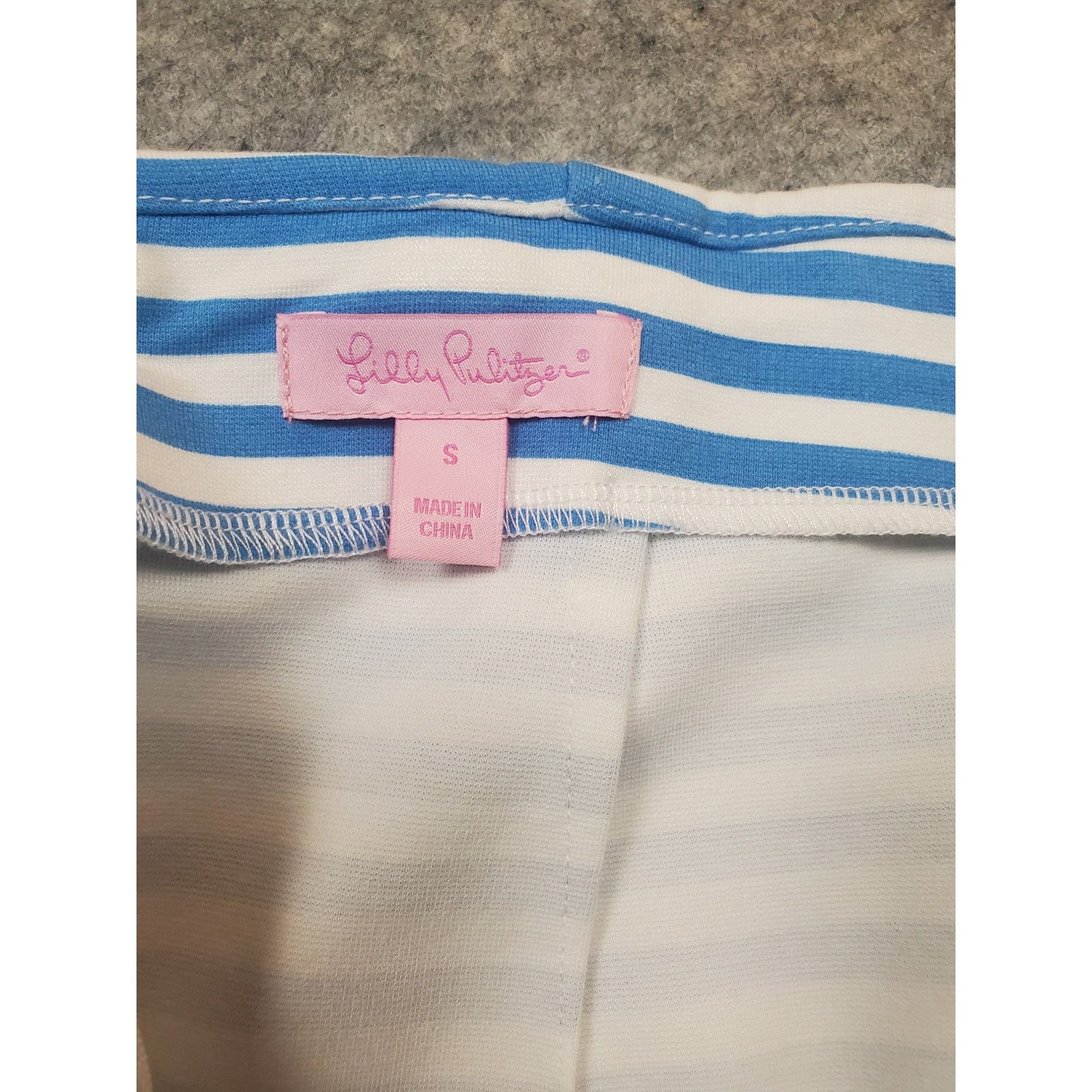 Lilly Pulitzer Women's Lilly Pulitzer S Blue & White Striped Pencil Skirt Size 26" / US 2 / IT 38 - 5 Thumbnail