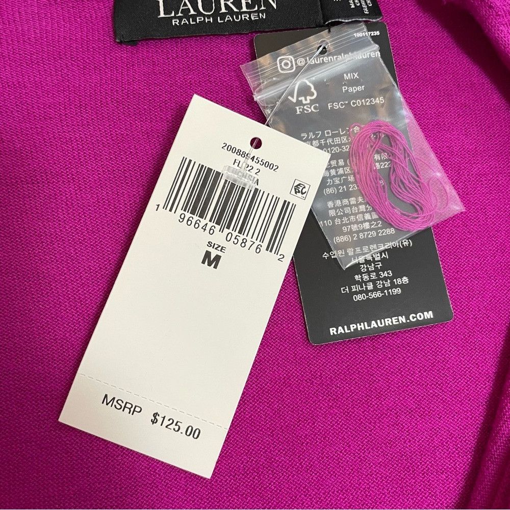 Ralph Lauren NWT New $125 Ralph Lauren Pink Ruffle-Trim Jersey Sweater S Size M / US 6-8 / IT 42-44 - 9 Thumbnail