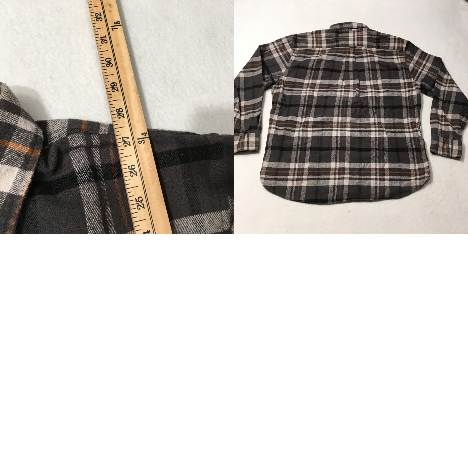 Vintage Jachs Men's Shirt Plaid Long Sleeve Heavyweight Flannel Button Up Shacket XL Gray Cotton Size US XL / EU 56 / 4 - 8 Thumbnail