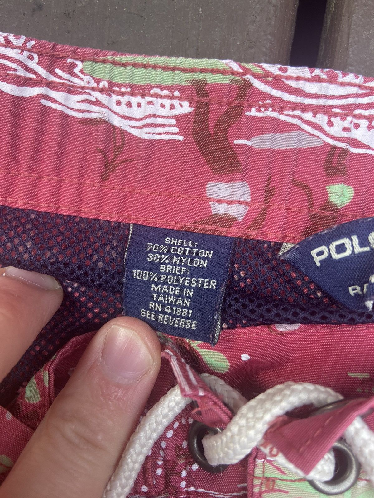 Polo Ralph Lauren × Vintage Vintage Polo Sport Swim Trunks XL 39” Y2K Hawaiian Floral Size US 39 - 7 Thumbnail