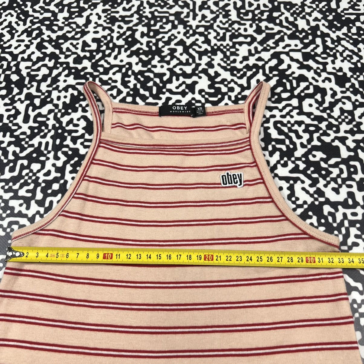 Obey Vintage Y2K Obey Striped Retro Sexy Tank Top Skate Sk8 Style Size XS / US 0-2 / IT 36-38 - 13 Thumbnail