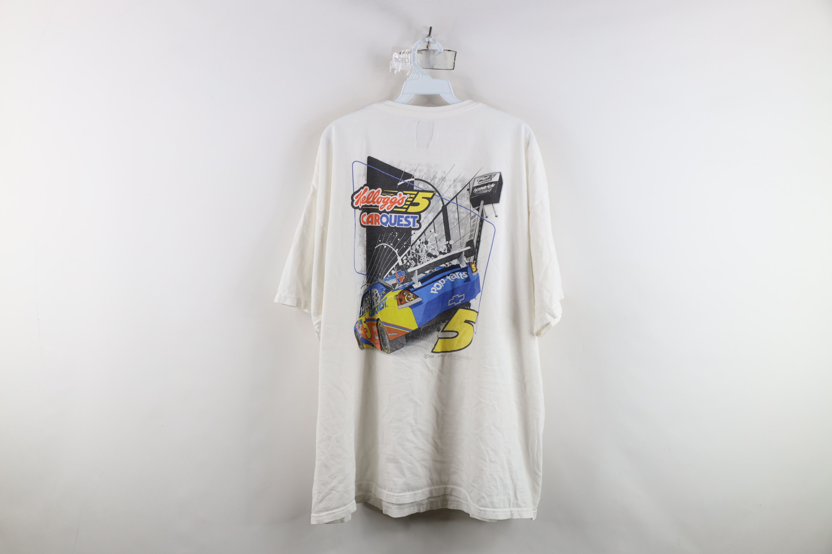 Vintage Vintage Y2K NASCAR Mark Martin Kelloggs Racing T-Shirt White Size US XXL / EU 58 / 5 - 13 Thumbnail