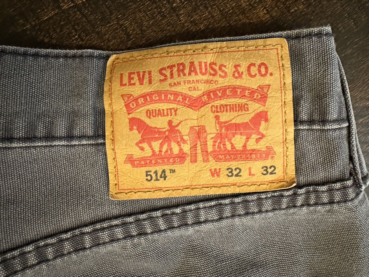 Levi's Levis 514 Men’s Gray Jeans White Tab 32x32 Measures 32x31 Size US 32 / EU 48 - 12 Thumbnail