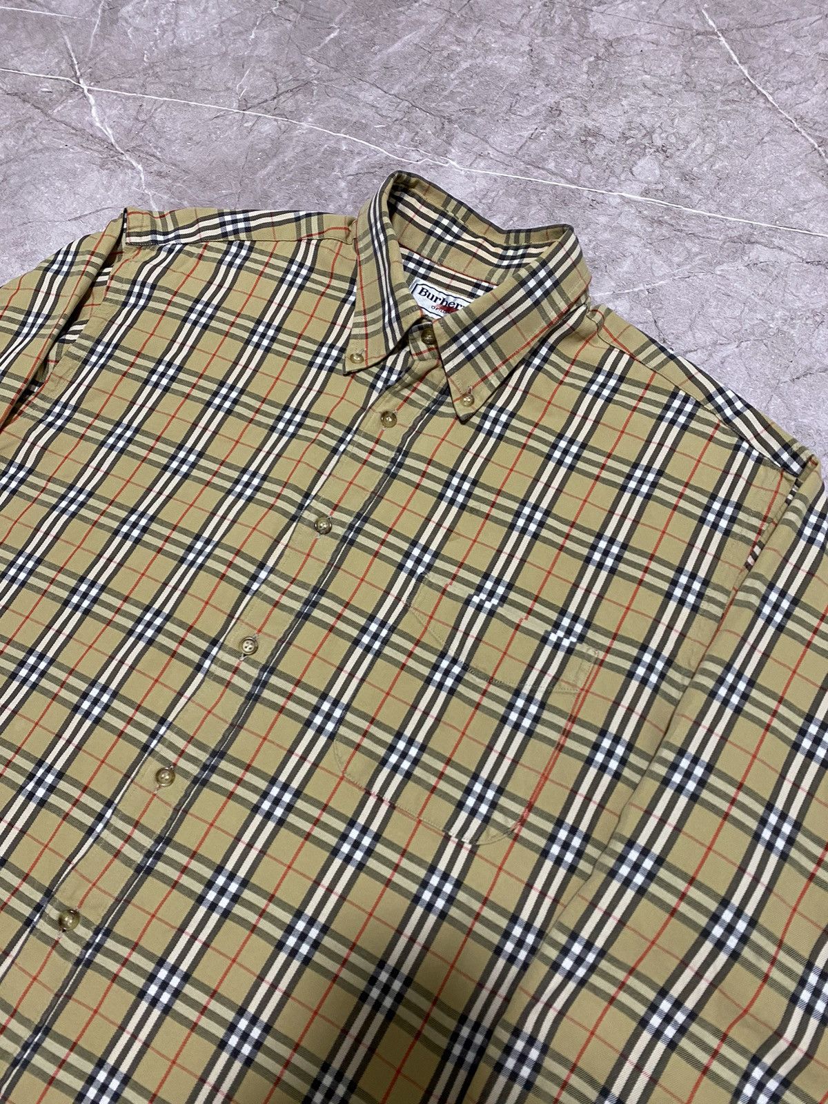 Vintage 90s Burberrys of London Button Nova Check Shirt Y2K