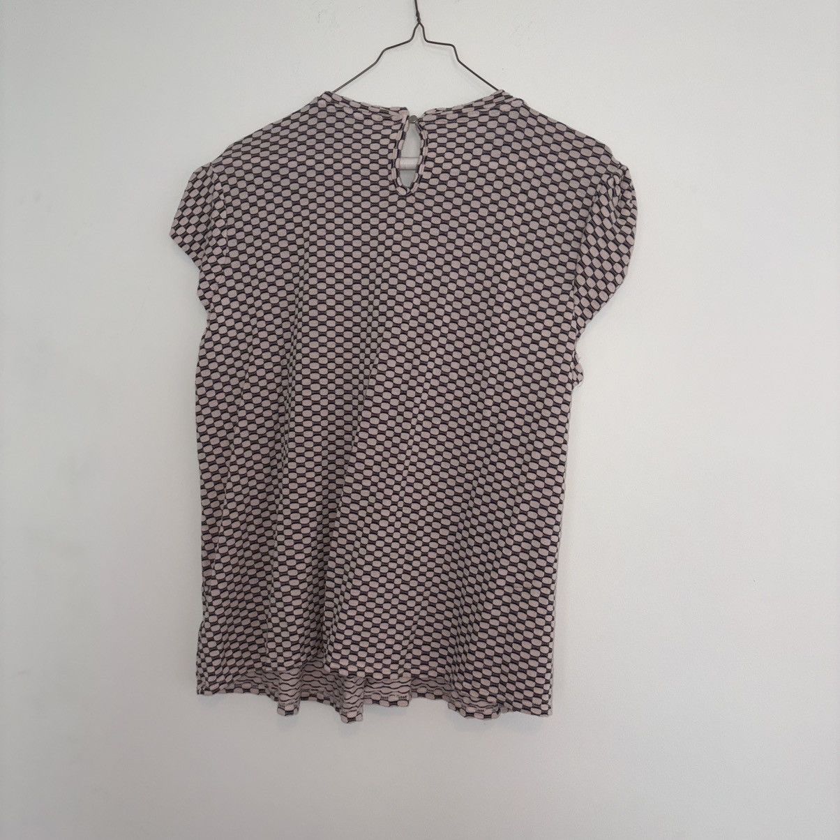 Other Elle Pink and Black Pattern Short Sleeve Blouse Size XL / US 12-14 / IT 48-50 - 3 Thumbnail