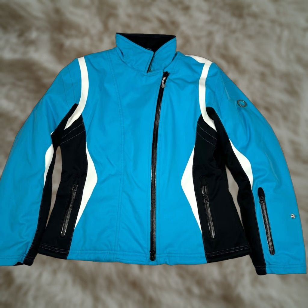 Vintage Metropolis Polaris Womens Jacket Size 8 Light Blue Front Zip Mock Neck Insulated Size M / US 6-8 / IT 42-44 - 1 Thumbnail