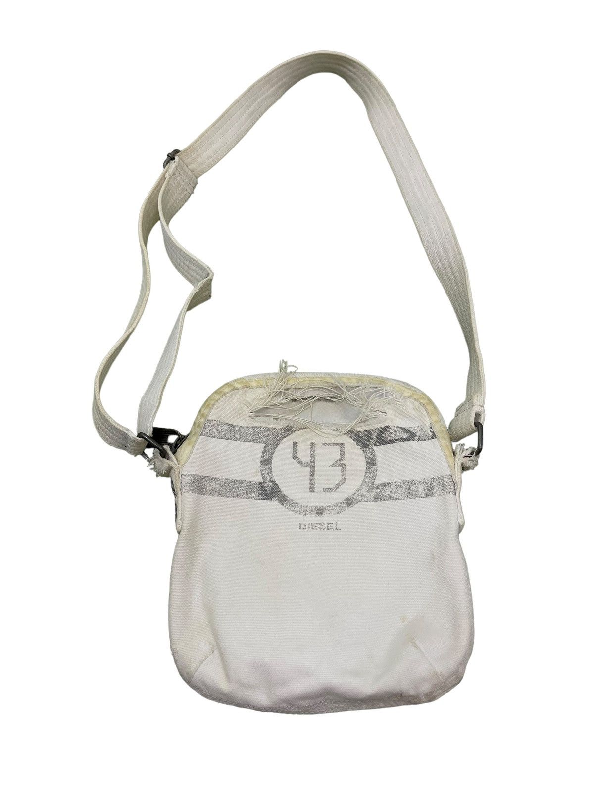Diesel Cross Body Y2K Diesel Industries Distress Cotton Bag 1🟩 Size ONE SIZE - 5 Thumbnail