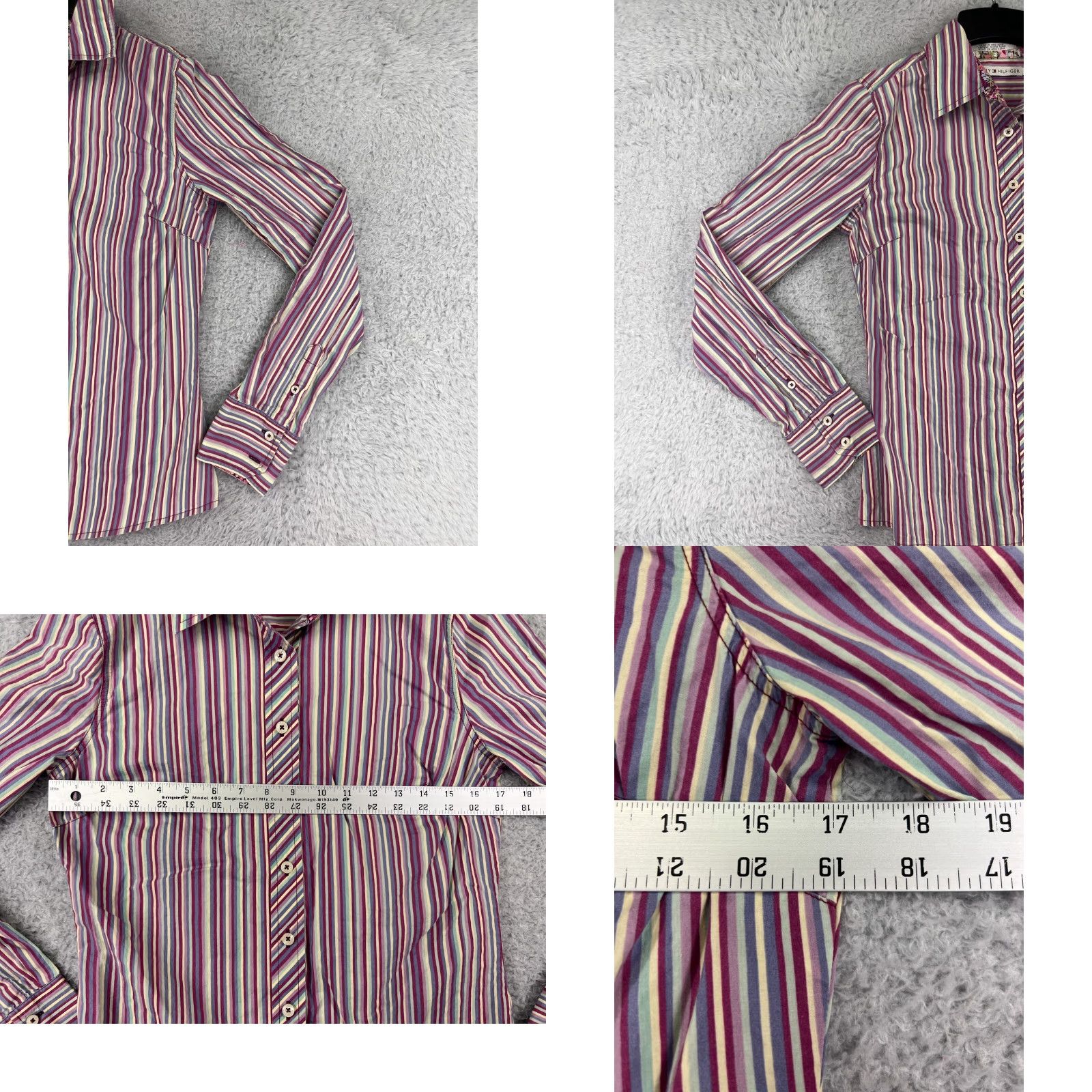 Tommy Hilfiger Vintage Tommy Hilfiger Pink Striped Cotton Shirt Womens L All Seasons Casual Size L / US 10 / IT 46 - 8 Thumbnail