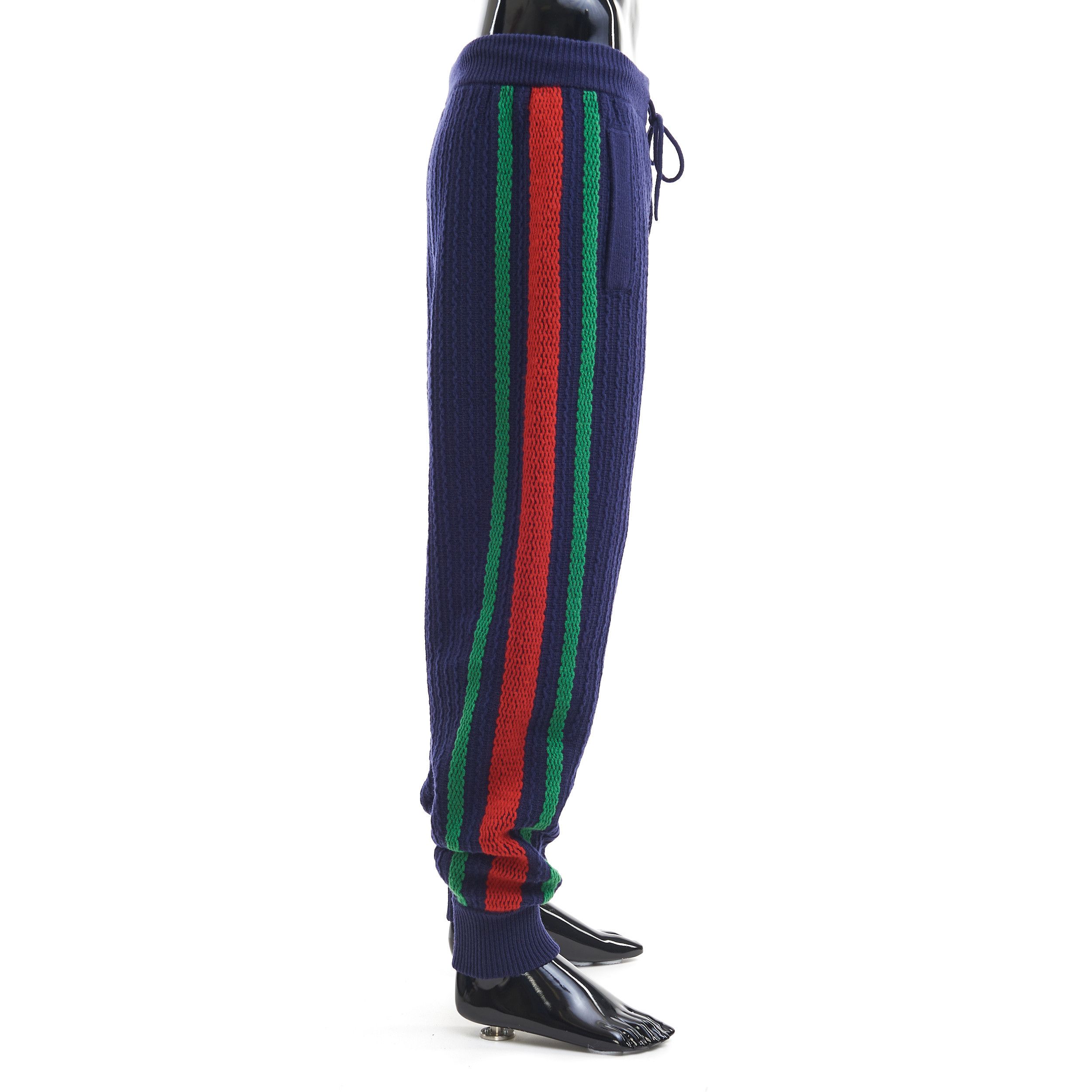Gucci Jogging Pants In Dark Blue Cable Knit Wool Size US 34 / EU 50 - 7 Thumbnail