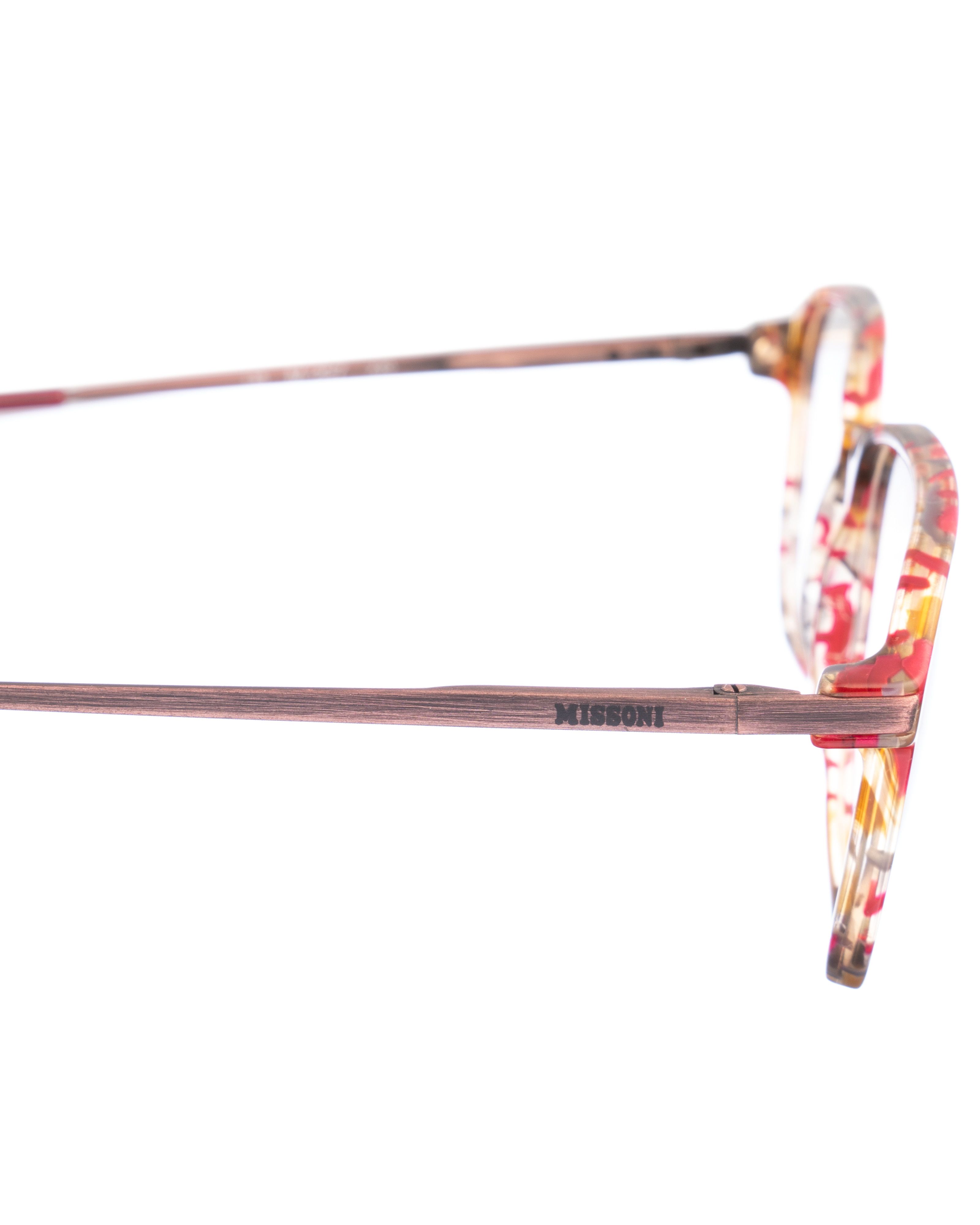 Missoni Missoni 00s Multicolor & Gold Rectangular Glasses Size ONE SIZE - 3 Thumbnail