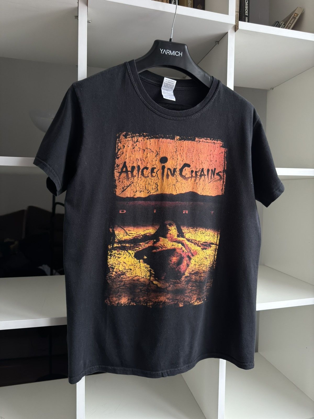 T-shirt Vintage 1992 Alice In Chains - Taille L, Noir, Occasion Bon état (usé/déchiré)