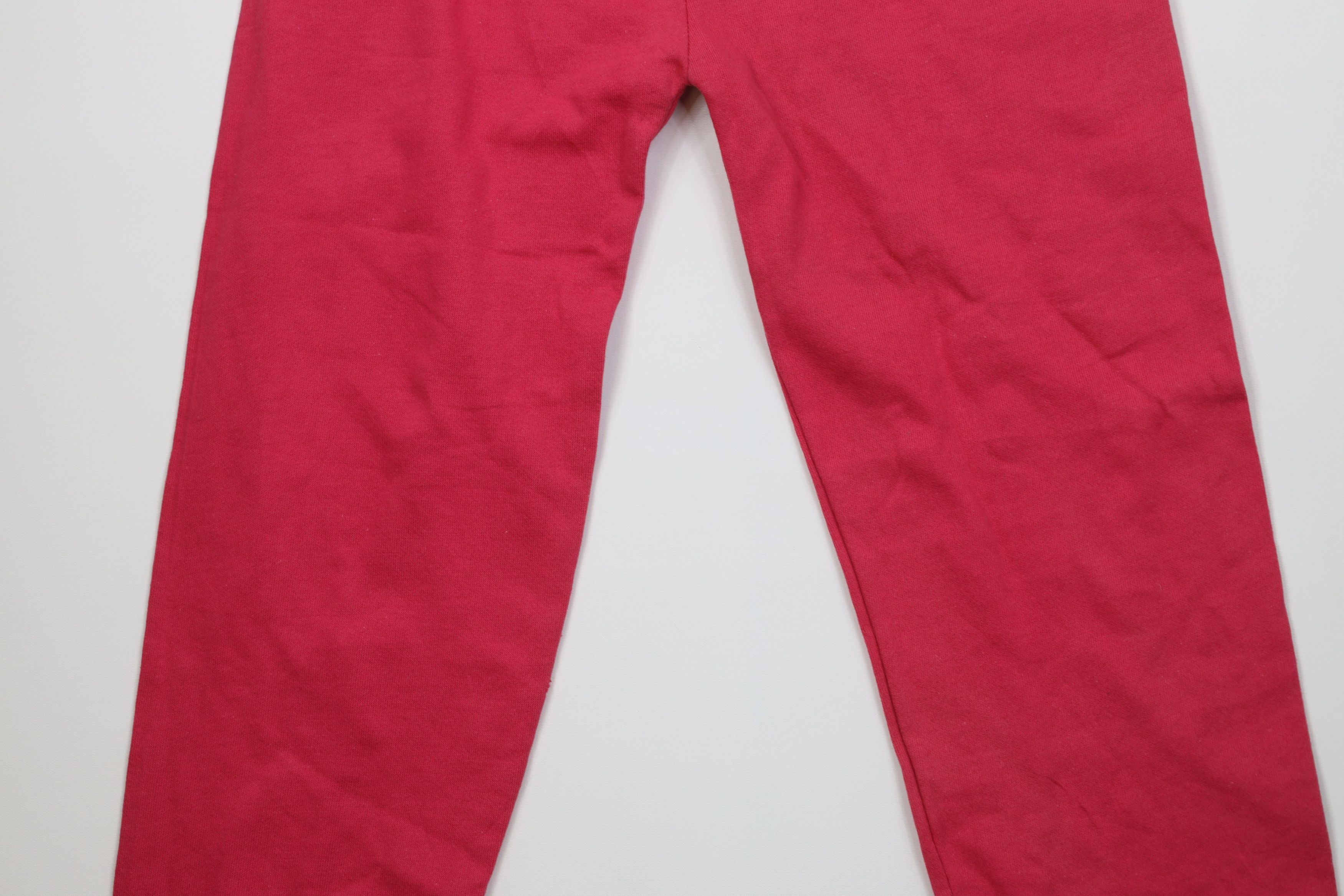 Vintage Vintage 70s Streetwear Cuffed Sweatpants Joggers Pink USA Size 29" - 10 Thumbnail