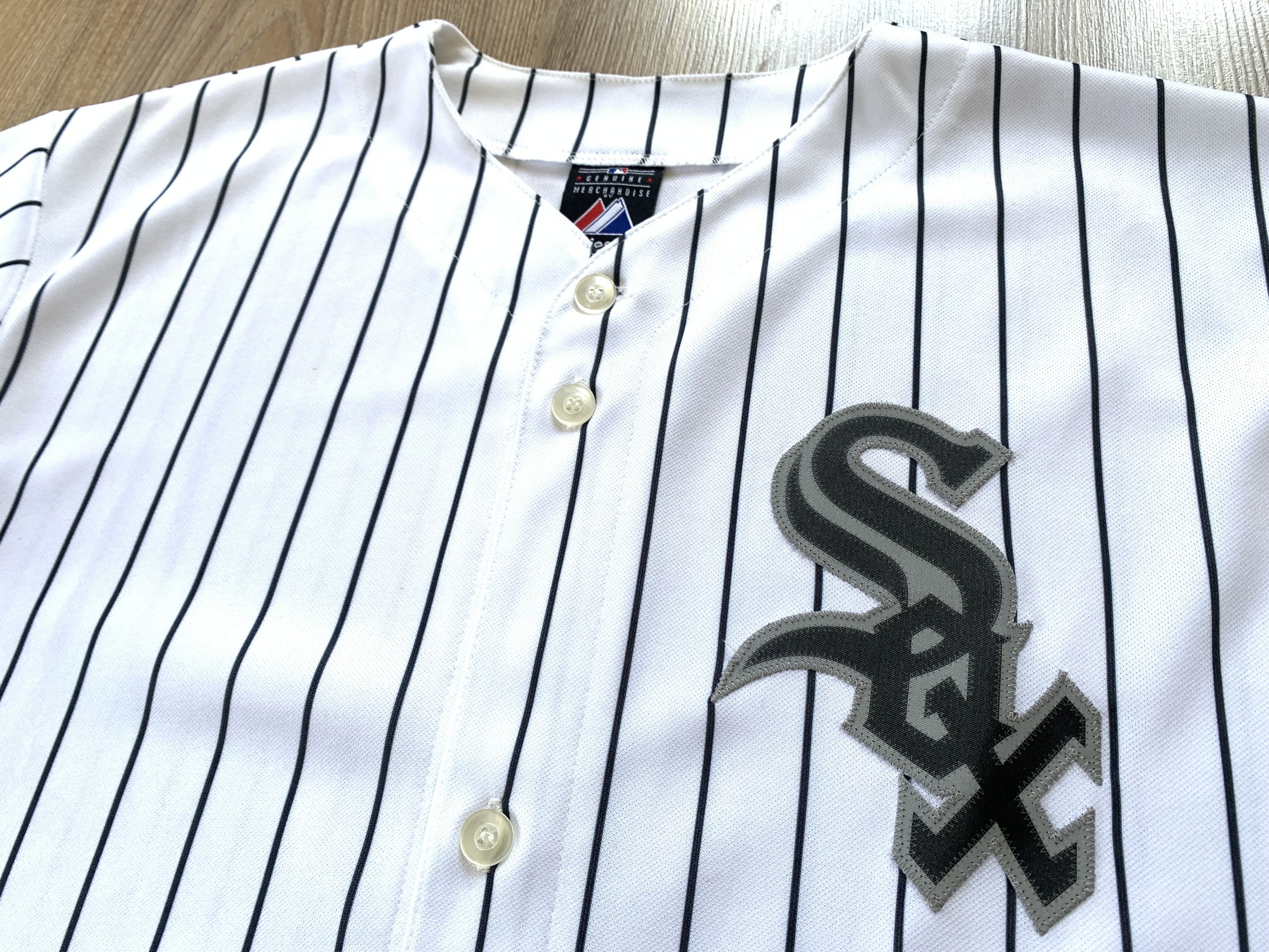 MLB × Majestic Rare MLB Chicago White Sox Majestic Stripe Jersey Size US XL / EU 56 / 4 - 4 Thumbnail
