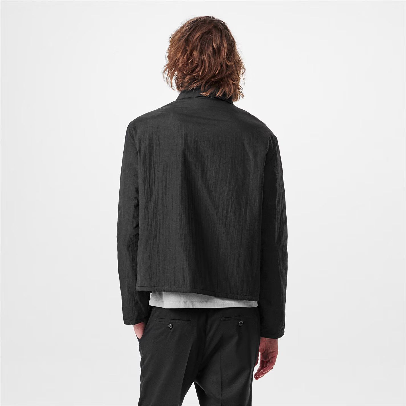 AMI o1g2r1mq0326 Padded Water-Repellent Overshirt in Black Size US XL / EU 56 / 4 - 4 Thumbnail